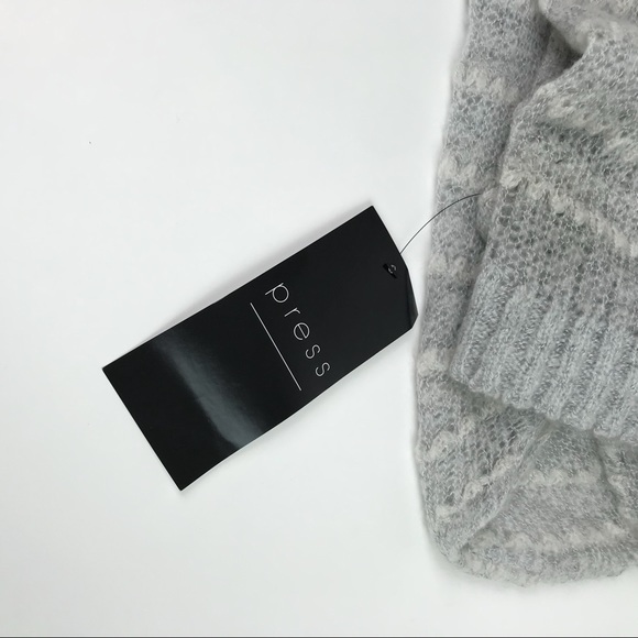 NWT Boutique Oversized Sheer Grey Sparkly Light - Picture 7 of 8